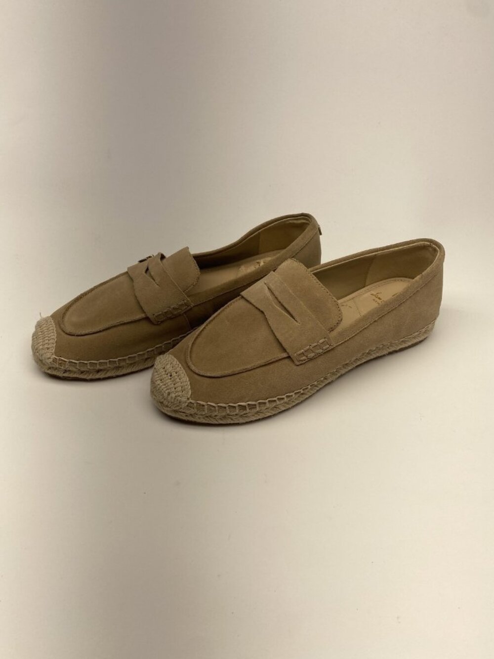 Sam Edelman Kai Womens Size 8 Suede Espadrille Loafers Penny Slip On Casual